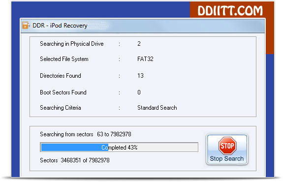 iPod Files Recovery Software Screenshot
