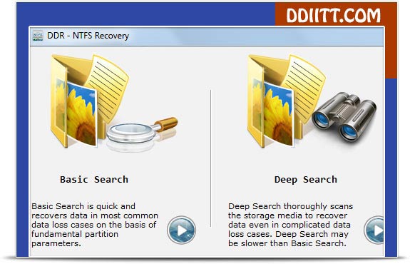 NTFS Files Recovery Software Screenshot