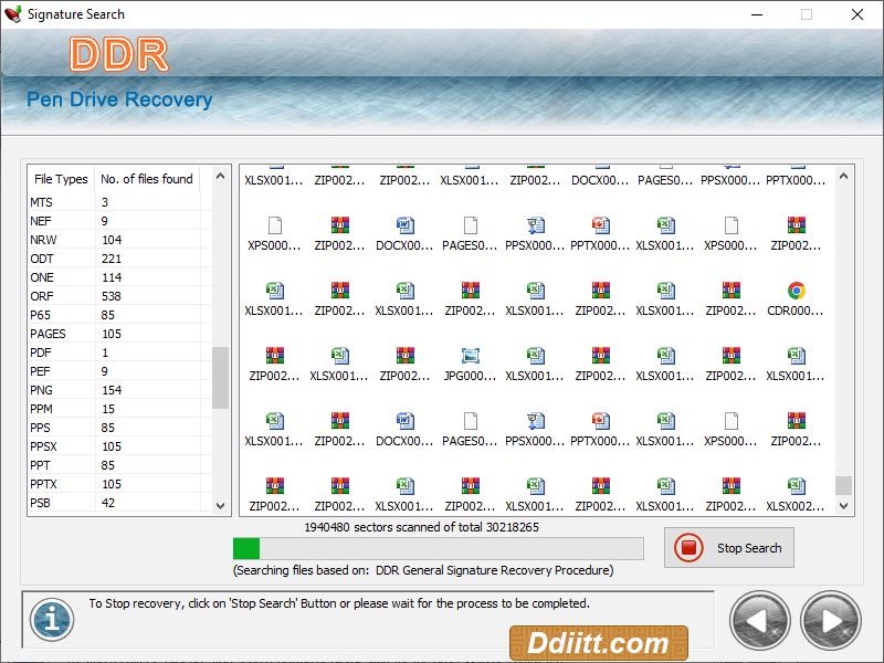 Screenshot of Pen Drive Recovery Freeware
