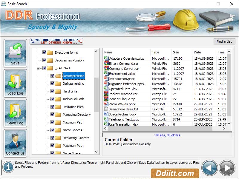 Screenshot of Hard Disk Files Recovery